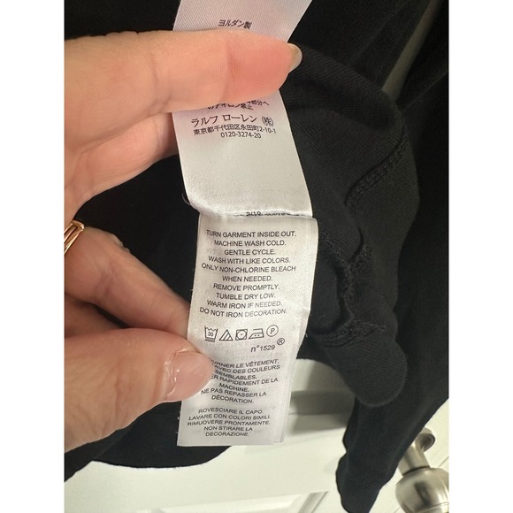 Lauren Ralph Lauren Black Long Sleeve Top Zipper Shoulder Detail Size M - Picture 9 of 10